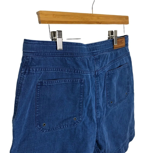 Lauren Ralph Lauren Denim Utility Shorts 12 High Waisted Carpenter Style 90s Y2K - Picture 4 of 9